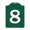 Signmission Designer Series Sign-Sign W/ Number 8, Green & White Aluminum Sign, 18" x 24", GW-1824-22900 A-DES-GW-1824-22900 - alternate 1